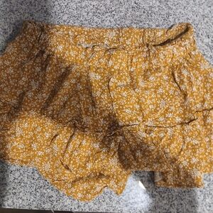Vanilla Star Mustard Floral Skort